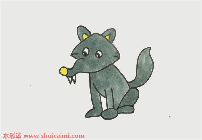 狼怎么画 狼简笔画画法