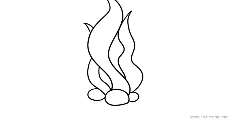 水草儿童画怎么画 水草简笔画图片