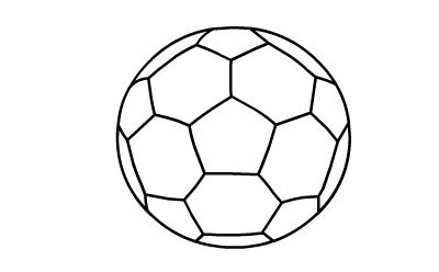 足球简笔画图片大全 足球简笔画. 步骤