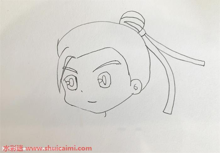古风男生侧脸怎么画 男生侧脸简笔画步骤图
