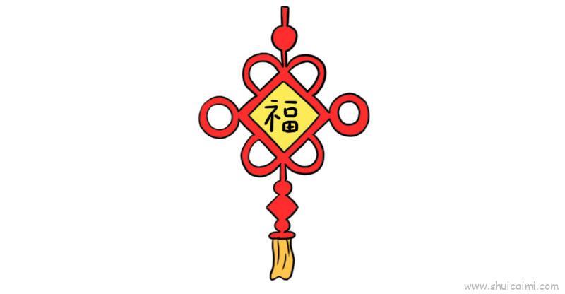 中国结儿童画怎么画 中国结简笔画图片大全