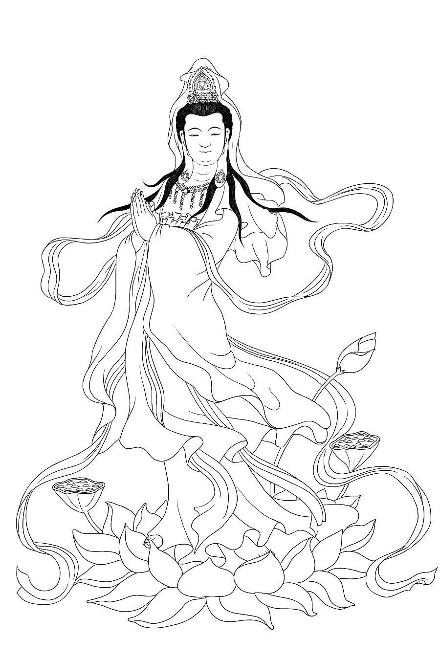 观音菩萨怎么画简笔画 观音菩萨怎么画简笔画真相