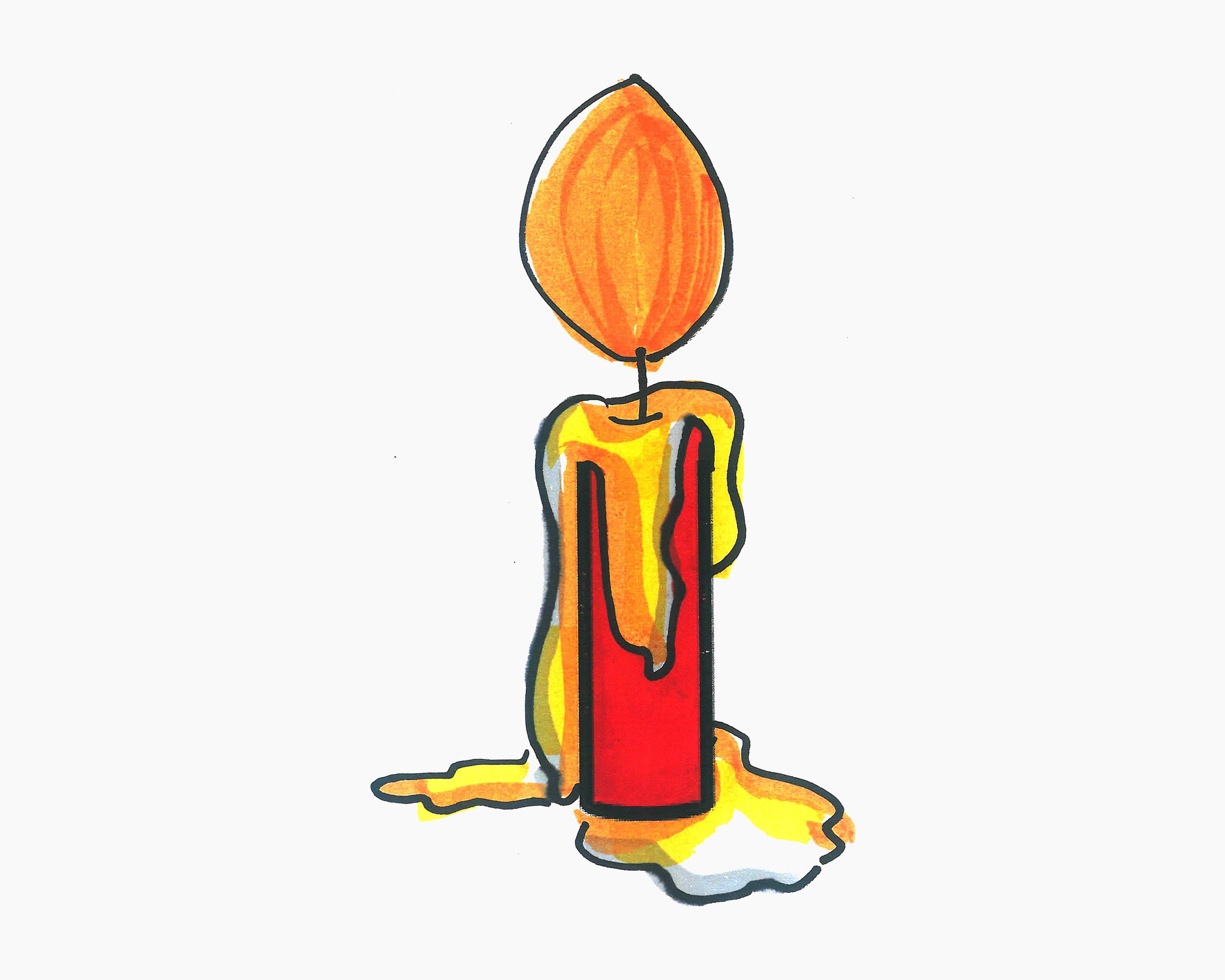 蜡烛的简笔画图片大全 简单 蜡烛简笔画彩色