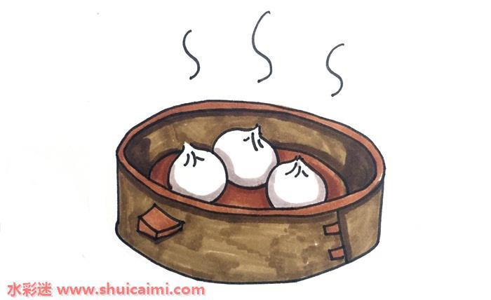包子怎么画 包子简笔画简单又漂亮彩色