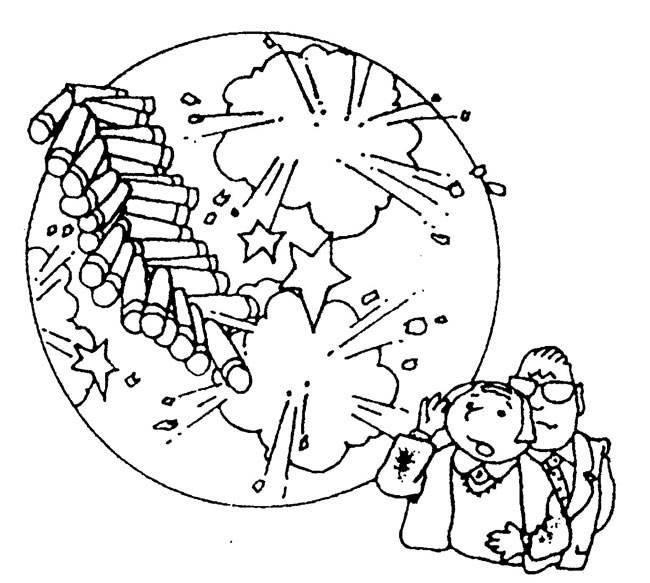 过年放鞭炮的简笔画怎么画 过年放鞭炮的简笔画怎么画的