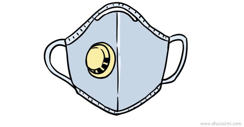 口罩儿童画怎么画 口罩简笔画顺序