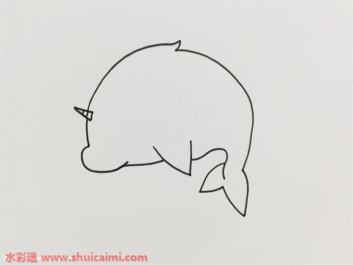 大鱼海棠的红色鲲简笔画步骤教程