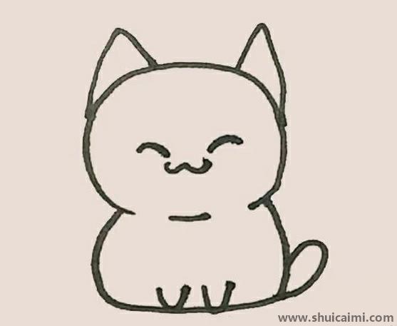 橘猫儿童简笔画