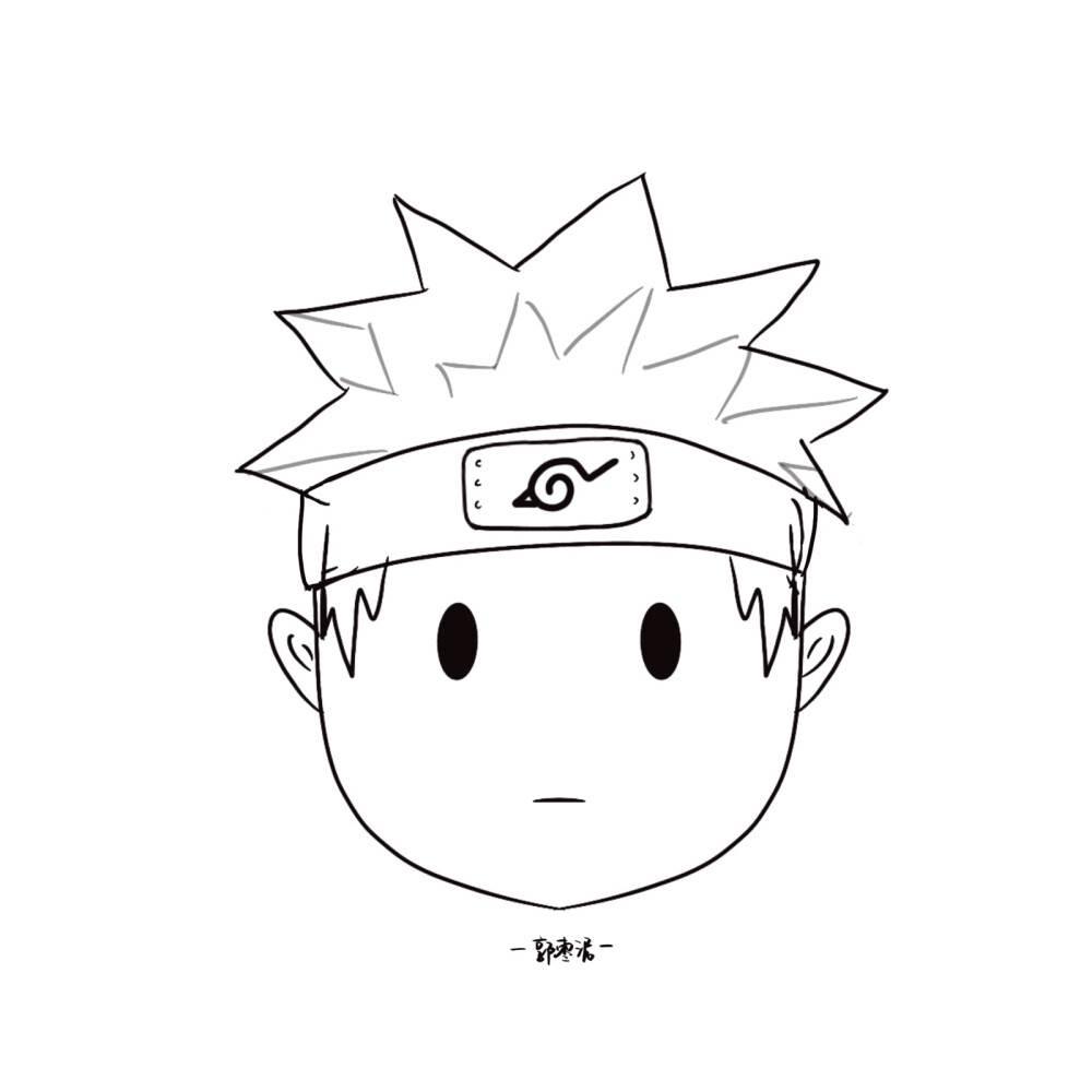 鸣人简笔画 鸣人简笔画九尾模式