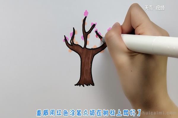 樱花树简笔画怎么画 樱花树简笔画步骤