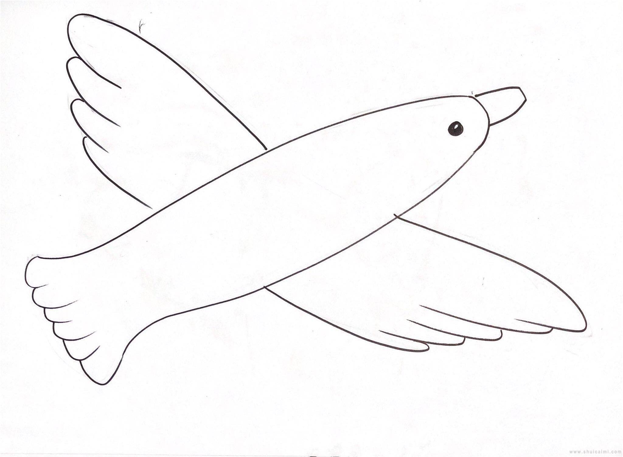 海燕简笔画怎么画 海燕简笔画顺序