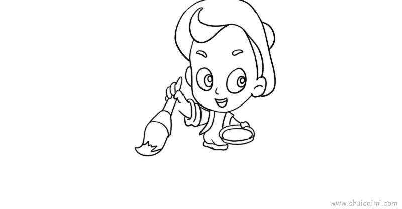 神笔马良儿童画怎么画 神笔马良简笔画简单