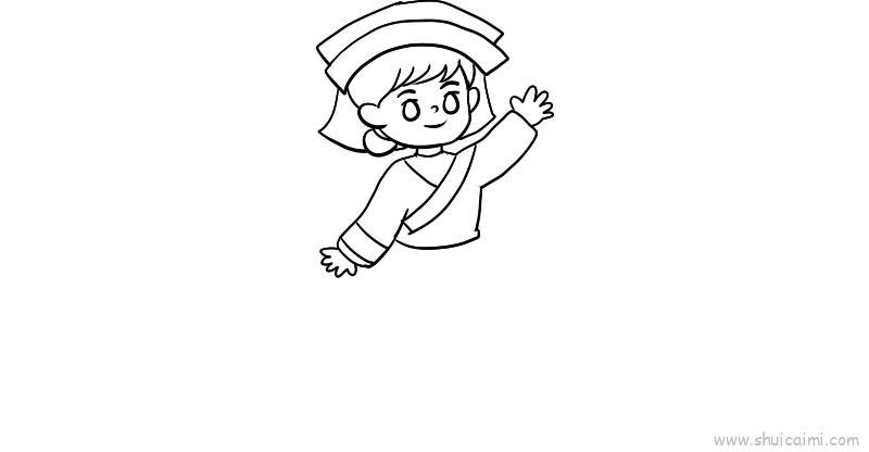 少数民族服装儿童画怎么画 少数民族服装简笔画顺序