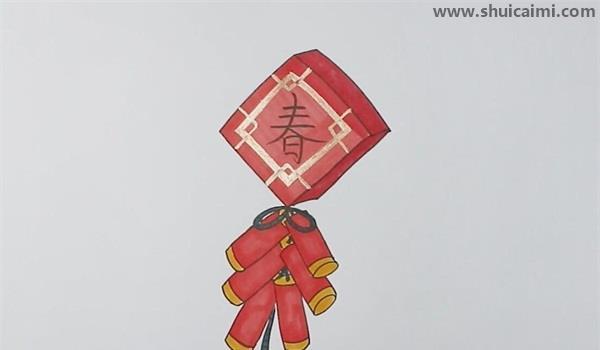 一串鞭炮简笔画怎么画 一串鞭炮简笔画好看
