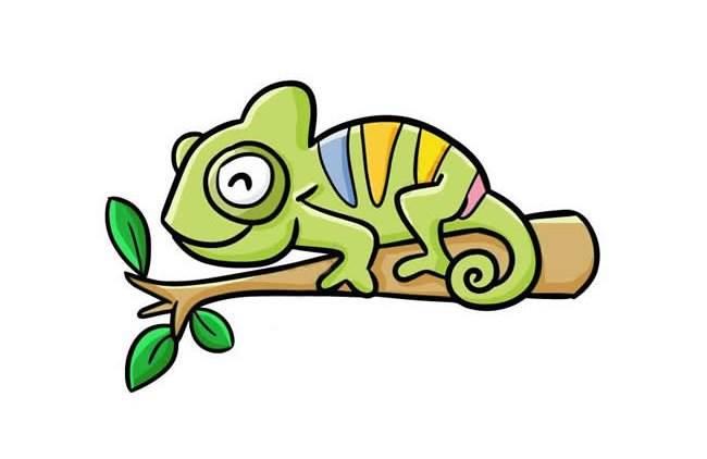 变色龙简笔画 变色龙简笔画彩色