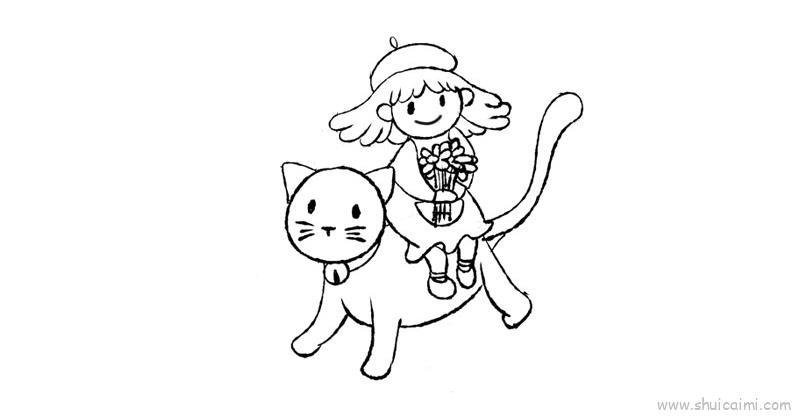 喵咪插图儿童画怎么画 喵咪插图简笔画图片大全