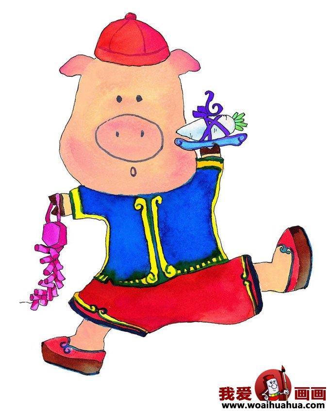 过年图片小朋友放爆竹春节简笔画怎么画 过年图片小朋友放爆竹春节简笔画画法