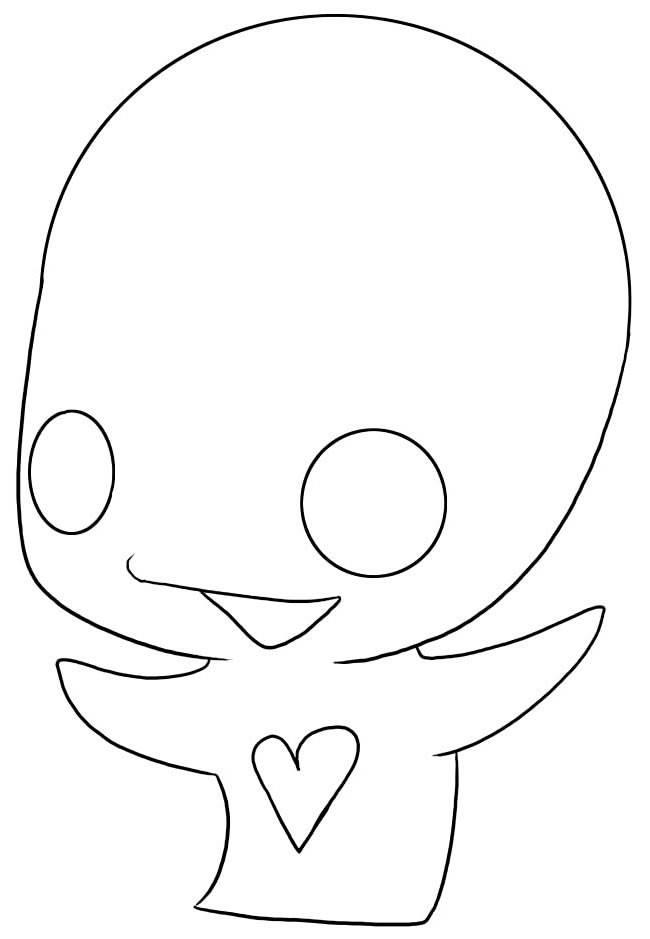 外星人简笔画 外星人简笔画可爱