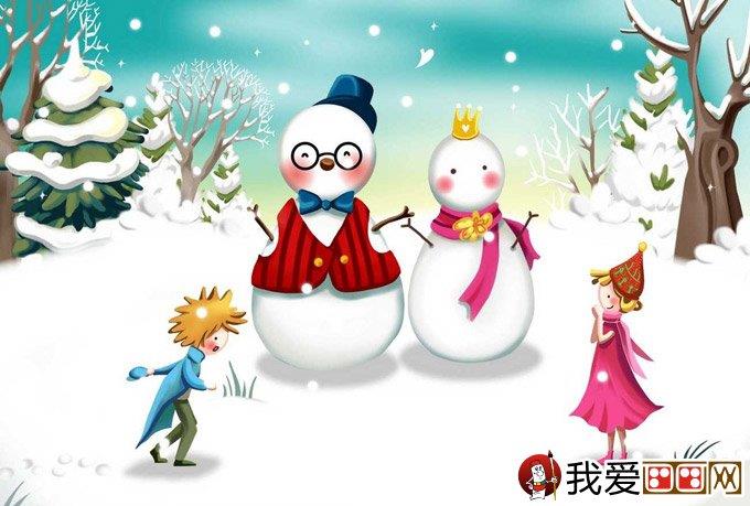 儿童画冬天的画画图片有关冬天和堆雪人的儿童简笔画怎么画 儿童画冬天的画画图片有关冬天和堆雪人的儿童简笔画好看