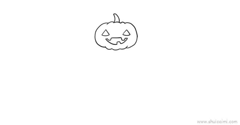 南瓜怪稻草人儿童画怎么画 南瓜怪稻草人简笔画顺序