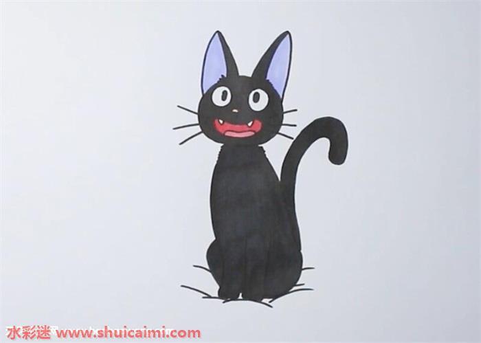 魔女宅急便吉吉怎么画 魔女宅急便吉吉简笔画简单又漂亮