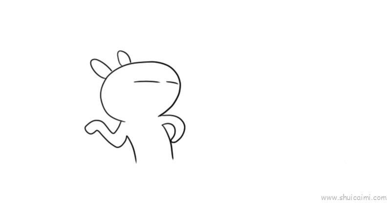 兔斯基儿童画怎么画 兔斯基简笔画步骤
