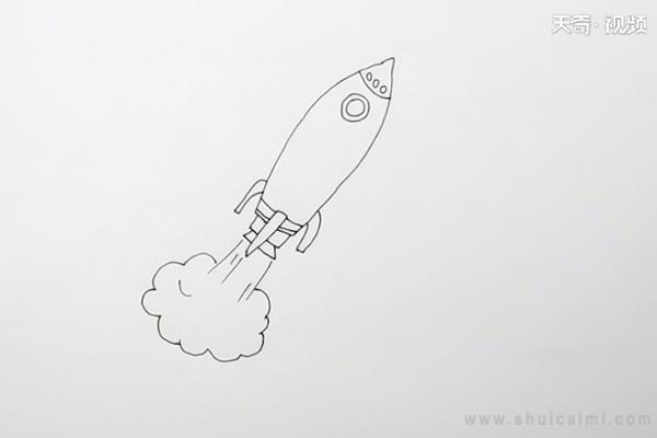 运载火箭简笔画怎么画 运载火箭简笔画图片大全