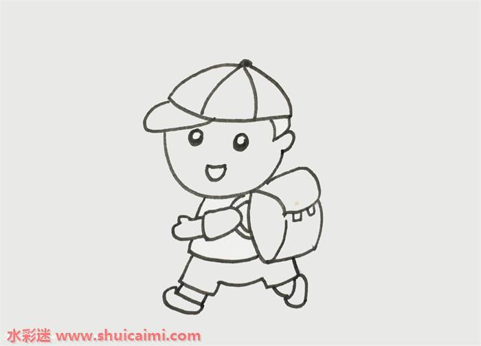 学生怎么画 学生简笔画图片彩色