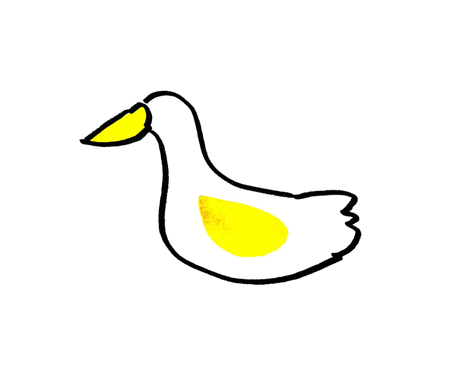 幼儿园画鸭子简笔画图片大全 幼儿简笔画小鸭子图片