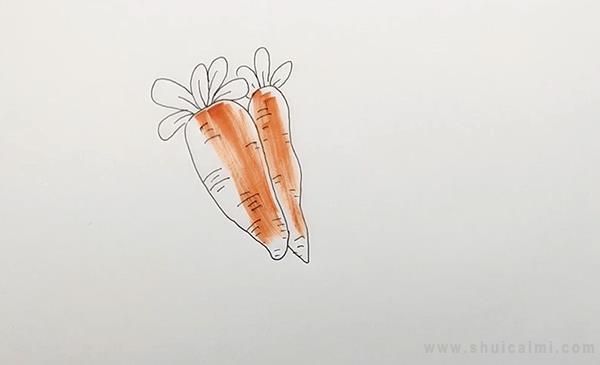 胡萝卜简笔画怎么画 胡萝卜简笔画画法
