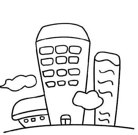 城市简笔画 城市简笔画彩色