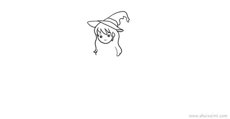 女巫飞扫把儿童画怎么画 女巫飞扫把简笔画好看