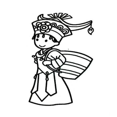 民族简笔画图片大全 民族简笔画图片大全集彩色