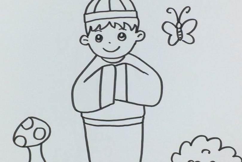 小孩子拜年图片简笔画 小孩子拜年图片简笔画怎么画