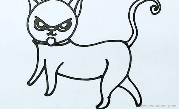 万圣节猫咪儿童画怎么画 万圣节猫咪简笔画顺序