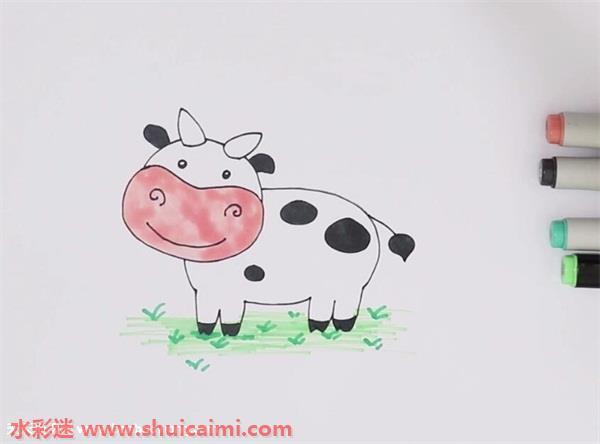 奶牛怎么画 奶牛简笔画彩色