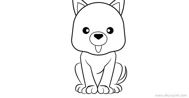 小狗儿童画怎么画 小狗简笔画图片大全