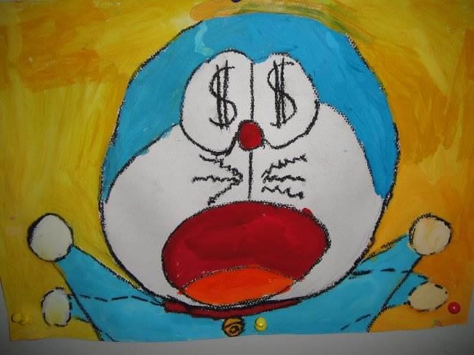 哆啦a梦简笔画带颜色 哆啦a梦简笔画图片