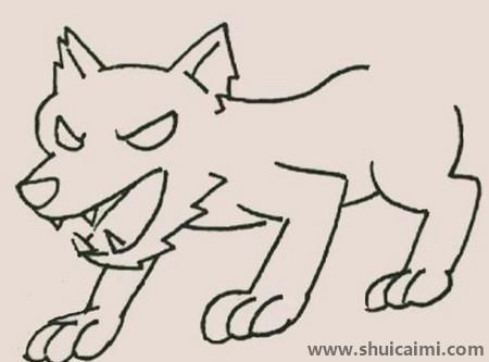 凶狠狼儿童简笔画