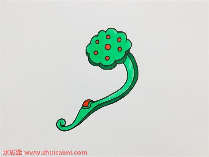 如意怎么画 如意简笔画步骤