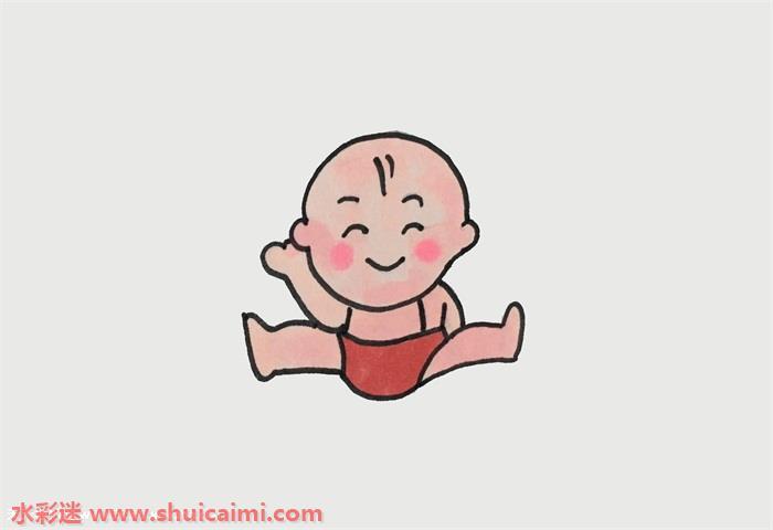 婴儿怎么画 婴儿简笔画简单好看彩色
