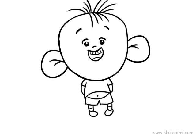 大耳朵图图儿童画怎么画 大耳朵图图简笔画步骤