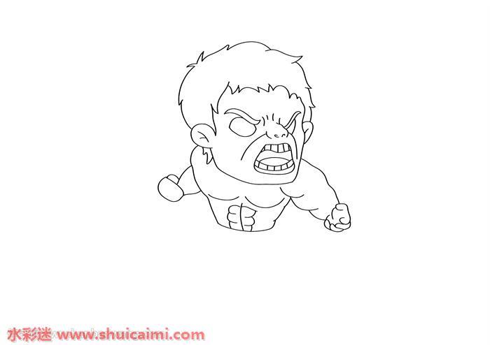 绿巨人浩克怎么画 绿巨人浩克简笔画简单易画