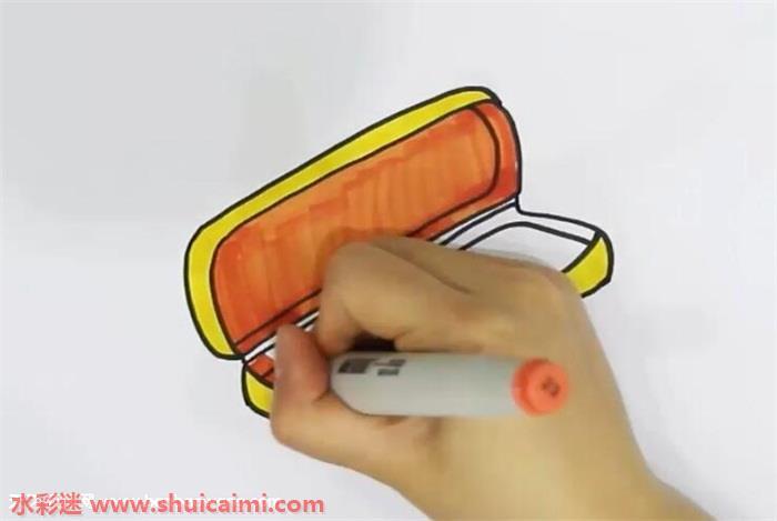 铅笔盒怎么画 铅笔盒简笔画漂亮卡通