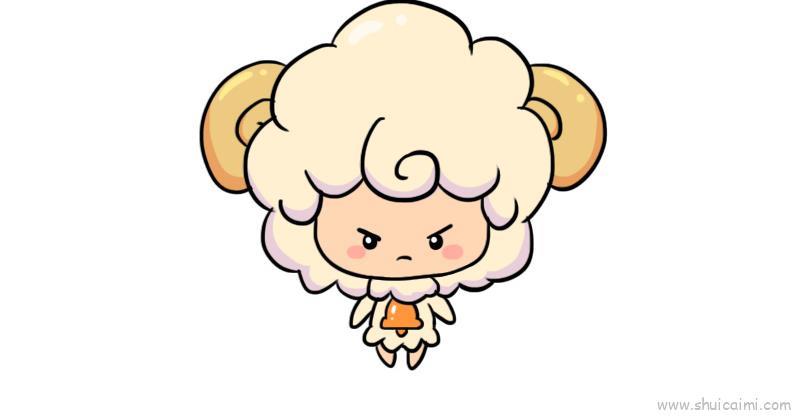 十二星座q版萌图白羊座儿童画怎么画 十二星座q版萌图白羊座简笔画步骤