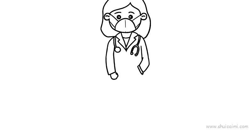 抗疫医生儿童画怎么画 抗疫医生简笔画好看