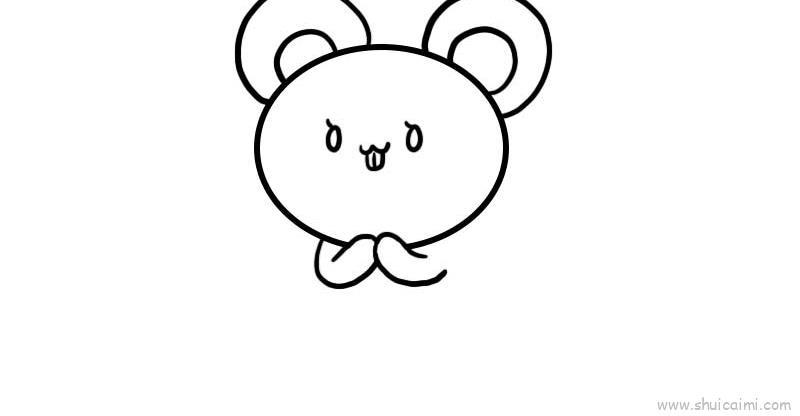 小鼠拜年儿童画怎么画 小鼠拜年简笔画步骤