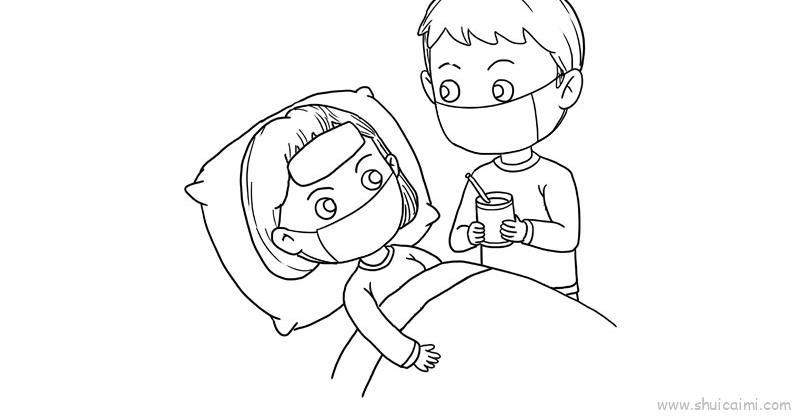 肺炎儿童画怎么画 肺炎简笔画画法