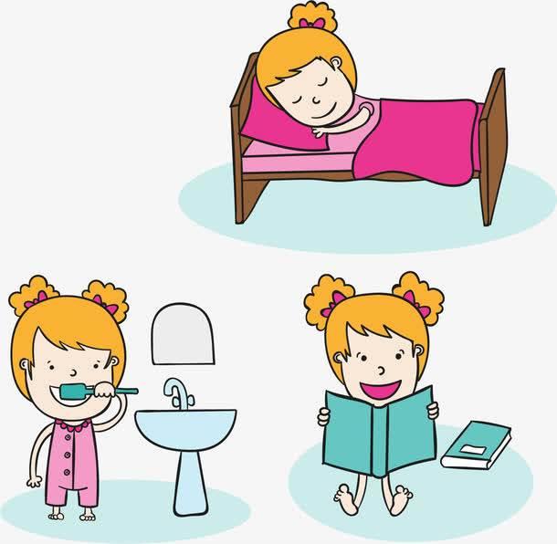 起床简笔画 起床简笔画图片女孩