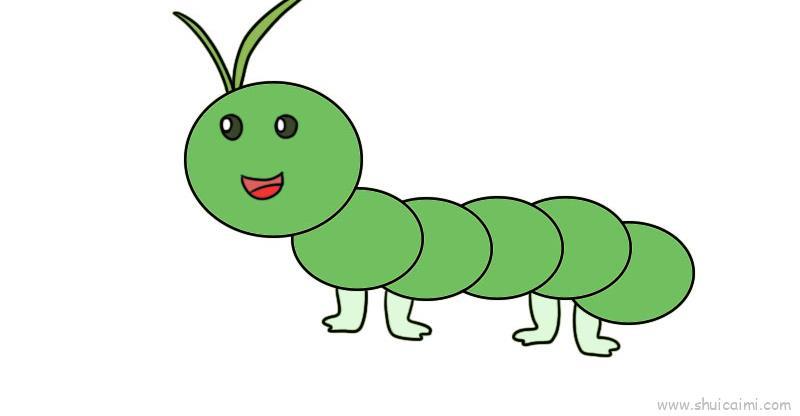 毛毛虫教程儿童画怎么画 毛毛虫教程简笔画顺序